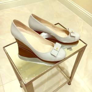 Cole Haan light gray wedges